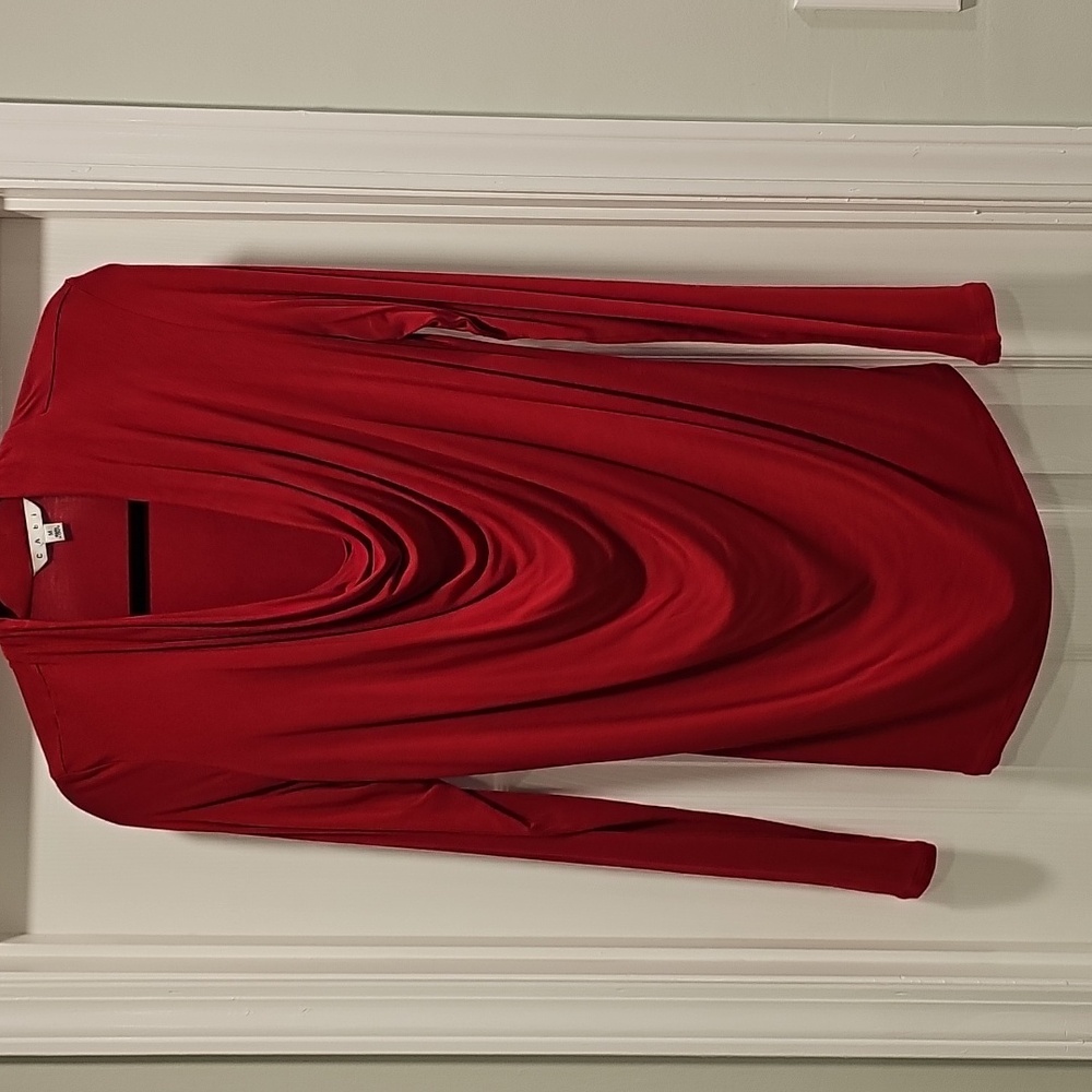 Elegant Draped Red Top